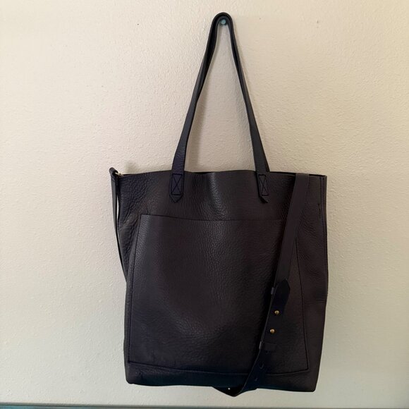 Madewell Medium Transport Tote Baltic Blue Leather Bag - Picture 1 of 9